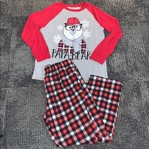 Papa Bear Holiday PJ Set